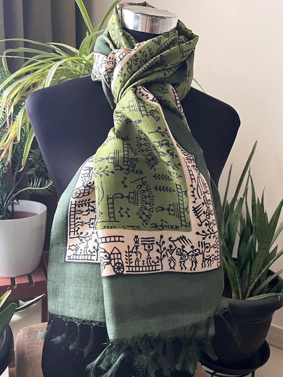 Tussar Silk Printed Stole