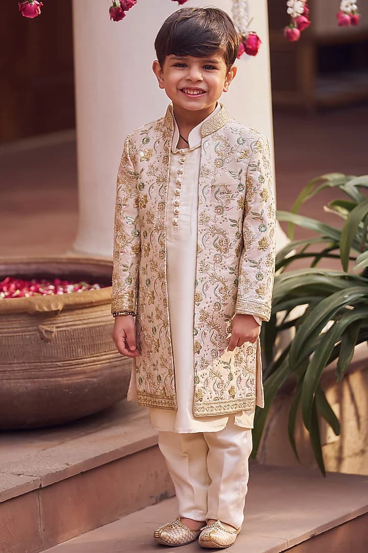 Boys Zari Work Sherwani