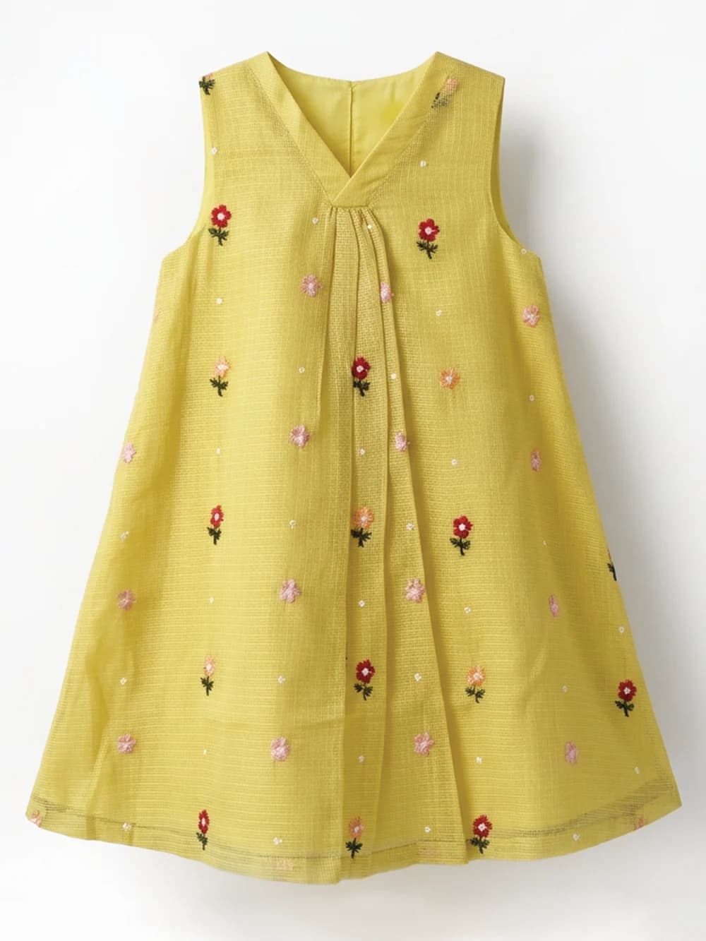 Girls Kota Doria Kurta Set