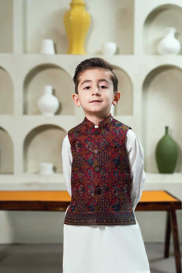 Kids Embroidered Waistcoat