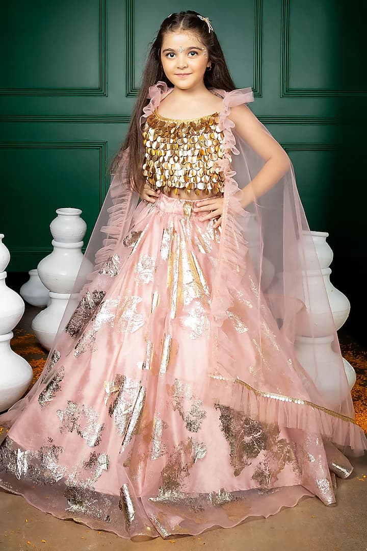 Girls Organza Lehenga Set
