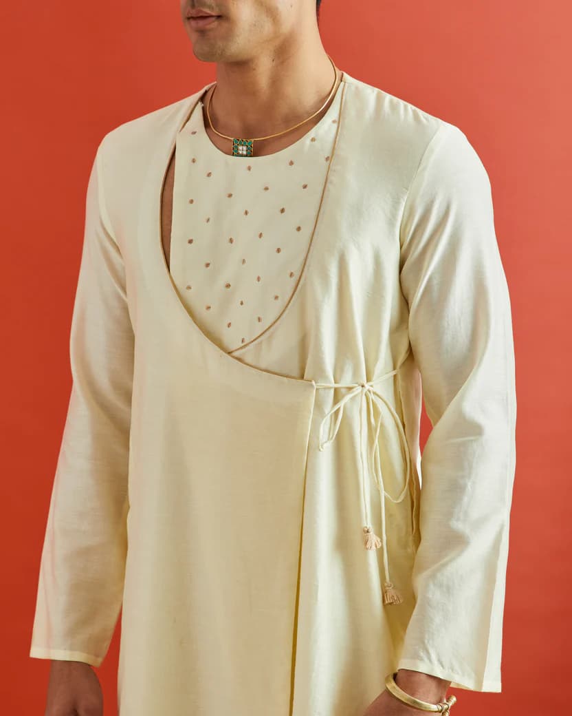 Handloom Cotton Angrakha Kurta
