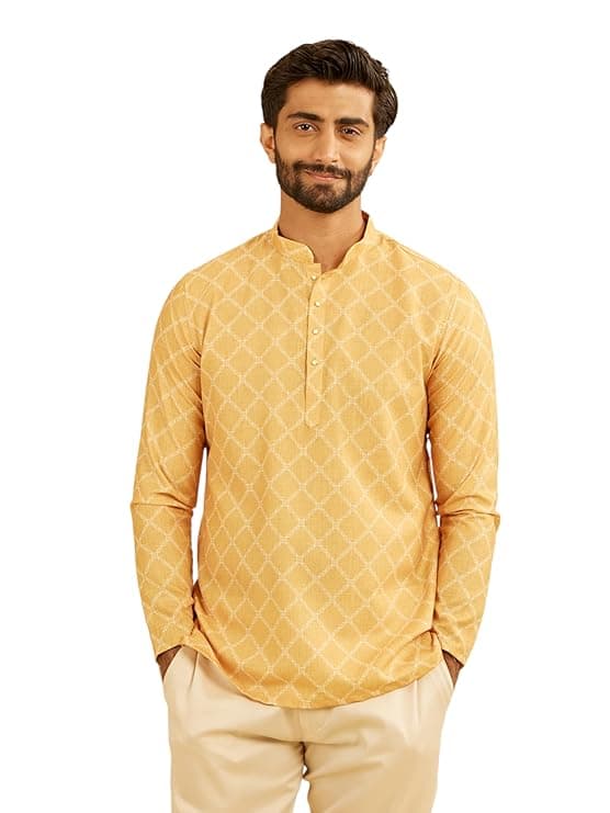 Printed Cotton Short Kurta