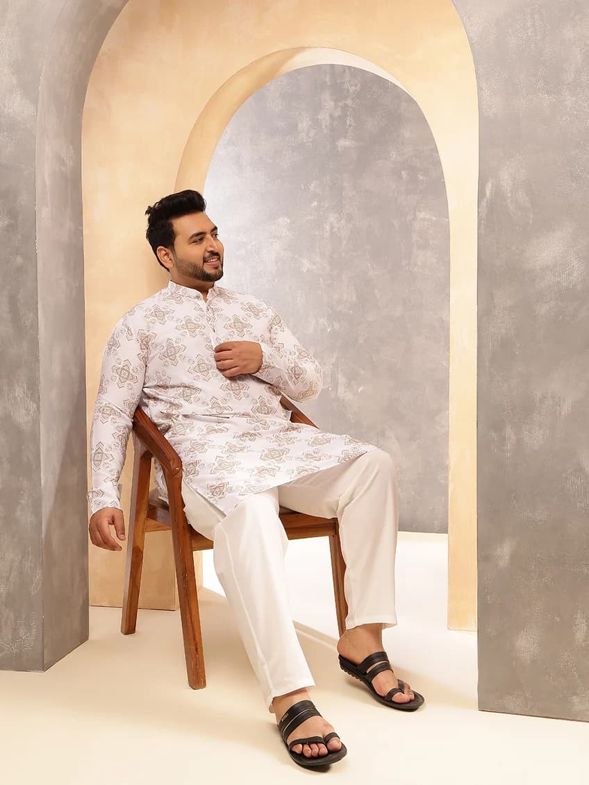 Casual Linen Short Kurta Set