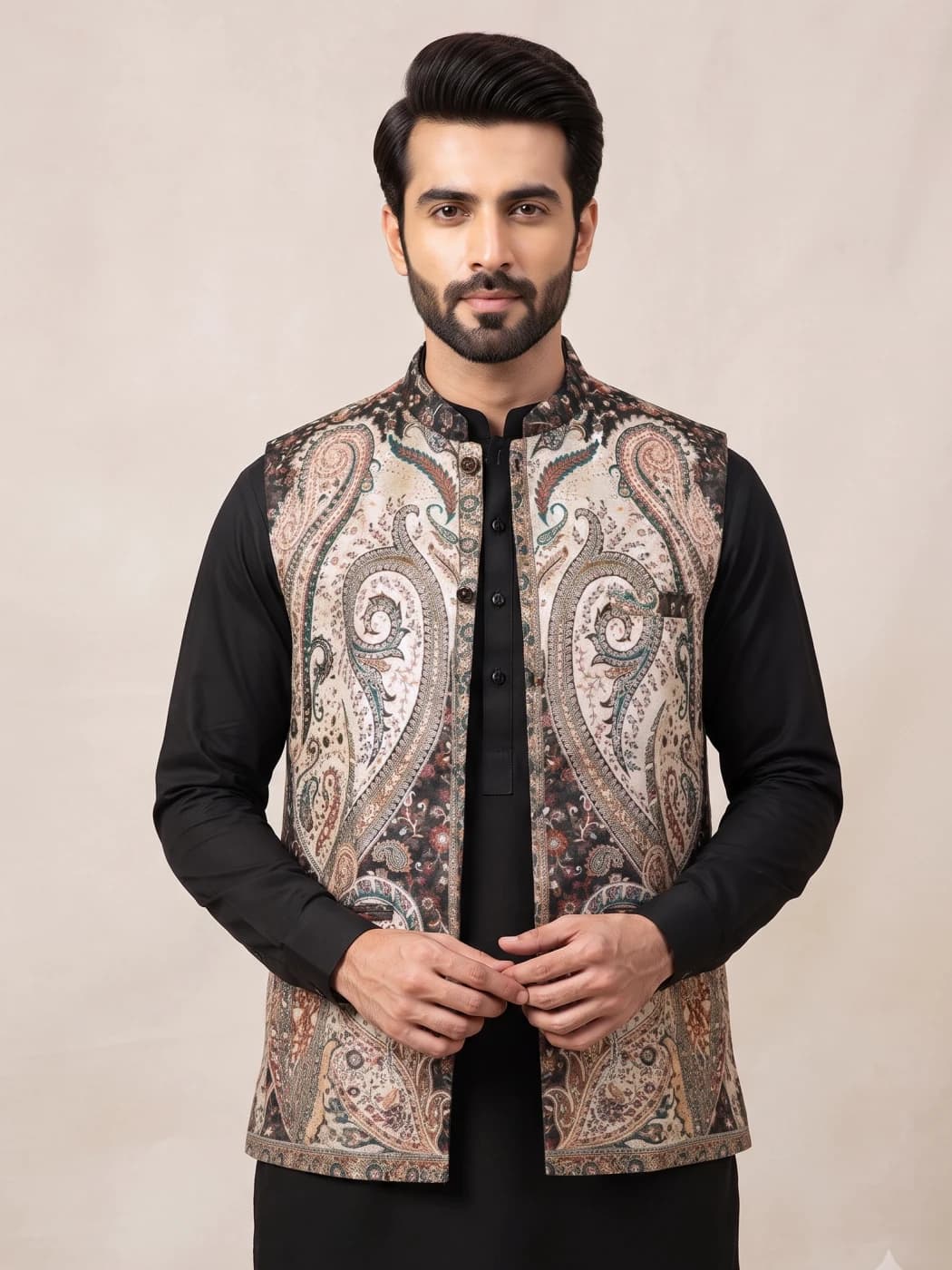 Brocade Nehru Jacket Set