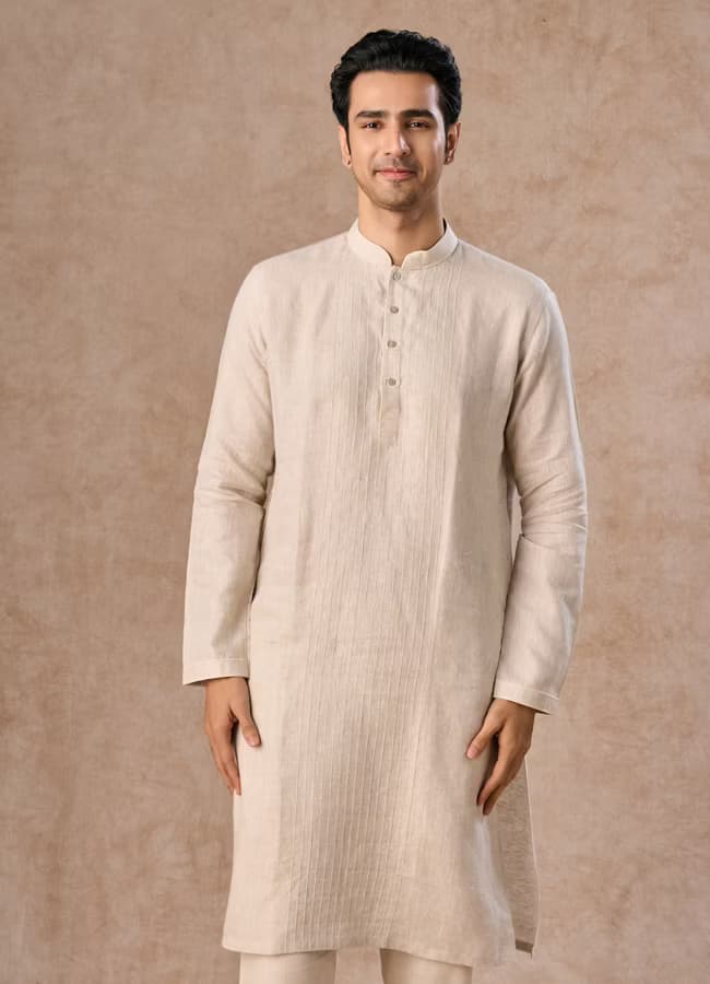 Casual Linen Blend Kurta