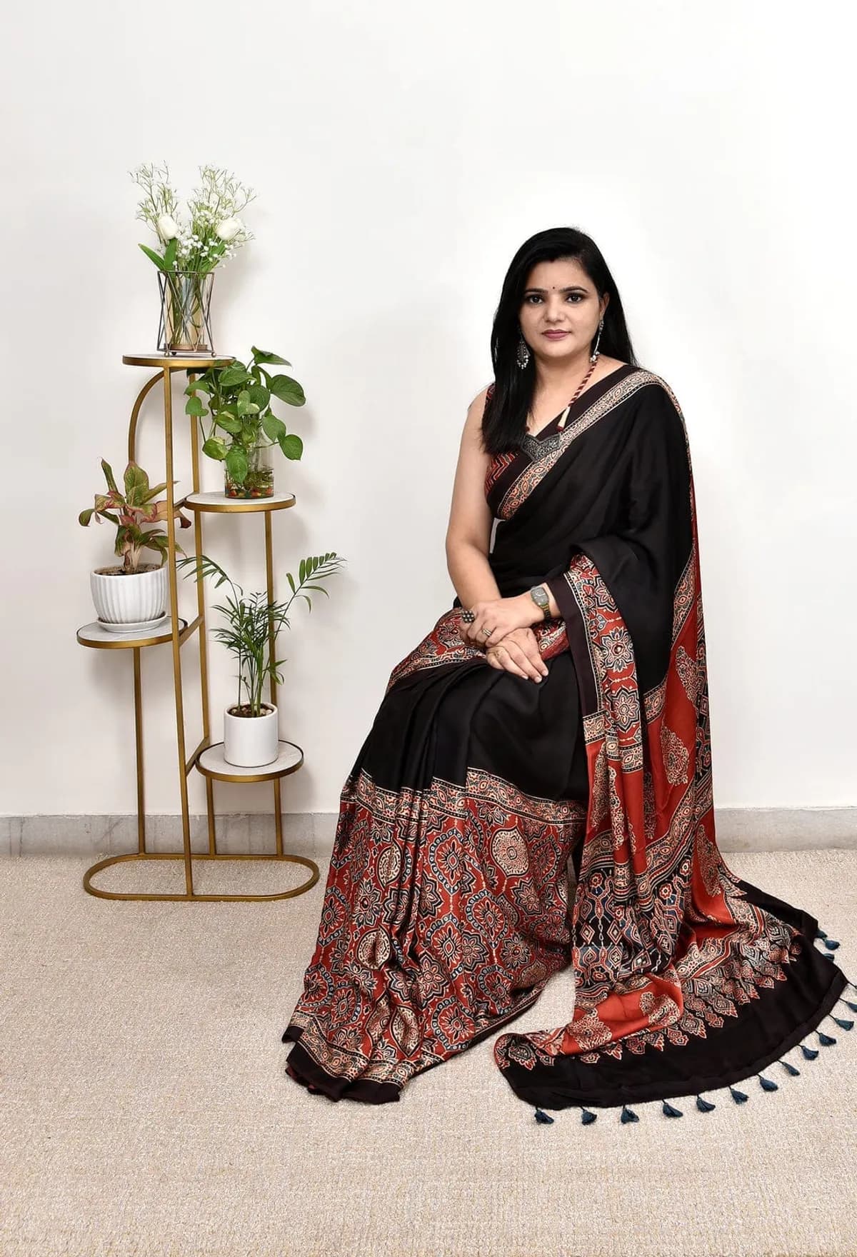 Printed Modal Silk Saree