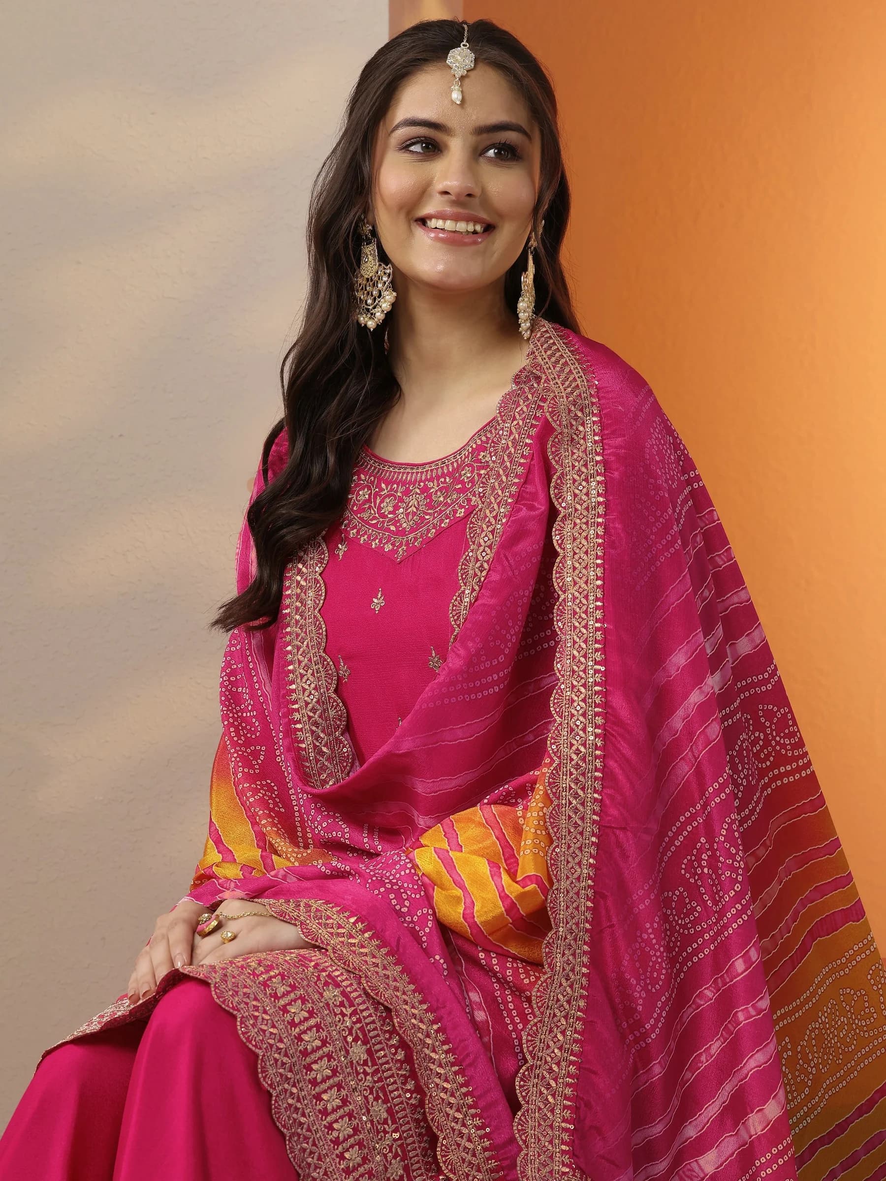 Linen Blend Palazzo Suit