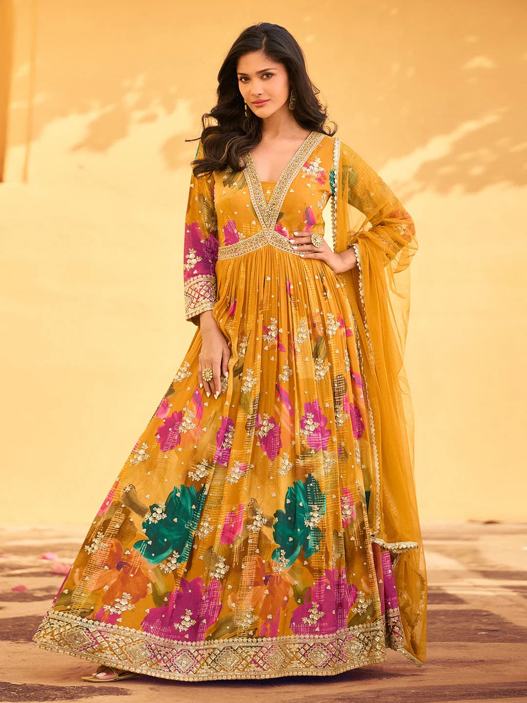 Designer Flared Gown Dress
